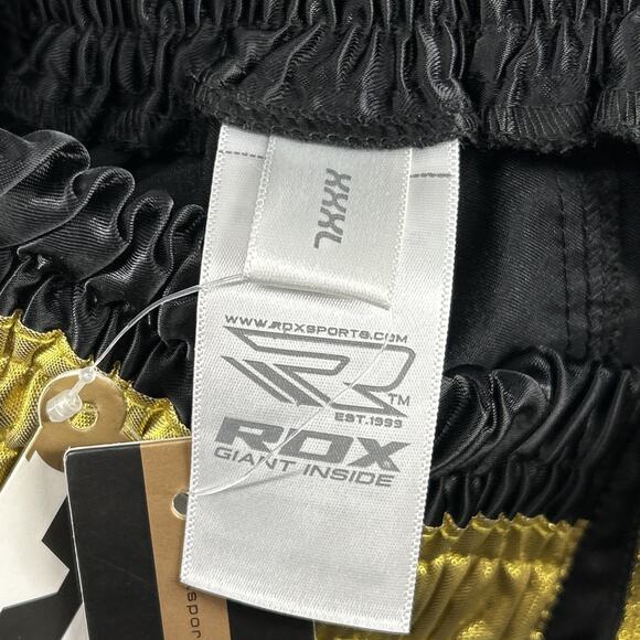 NEW RDX Beyond Fighting MMA Boxing Shorts XXXL Black Gold White Kickboxing - Picture 16 of 16